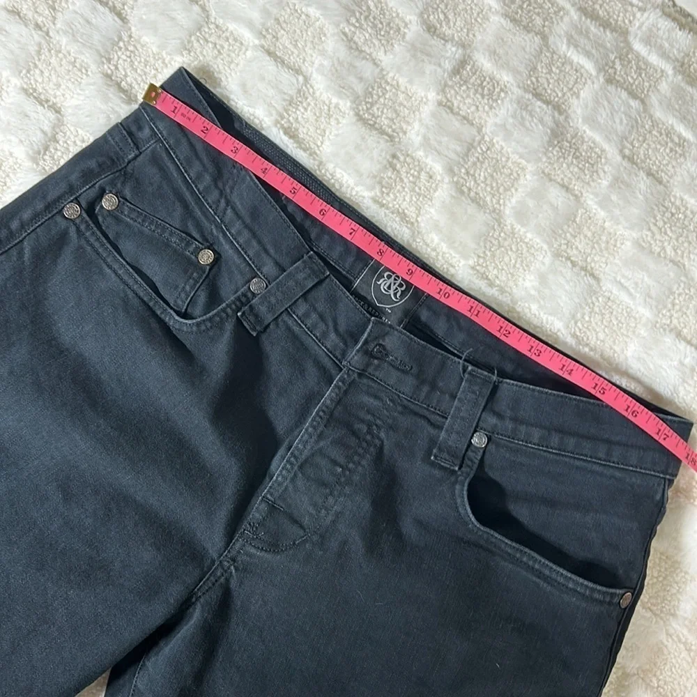 Rock & Republic Men Black‎ Straight Bootcut Jeans Mid Rise Relaxed Fit Size 36